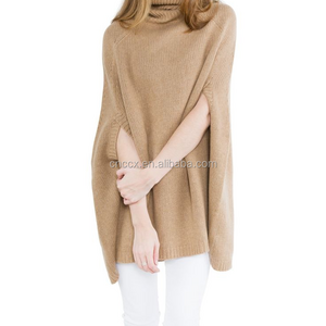 women turtleneck poncho style sweater