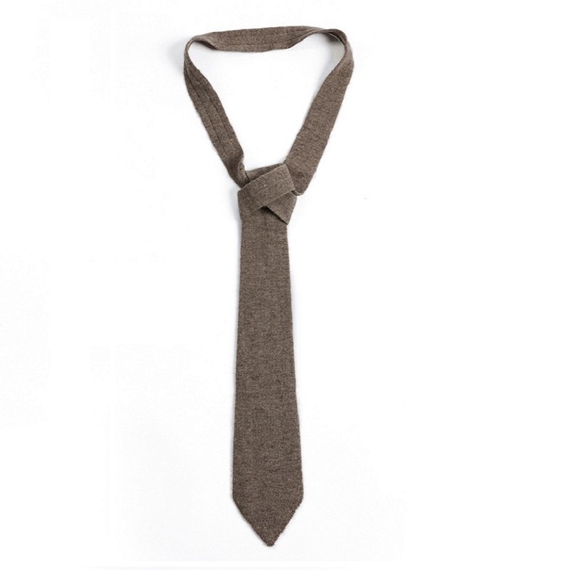 Winter Warm Luxury Flat Knit Men Cashmere  Silk Suit Tie Men's Necktie Premium Quality