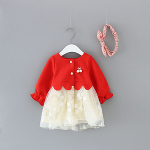 New Model kids clothing Lovely party Wholesale long sleeve dress Children Clothes Girl