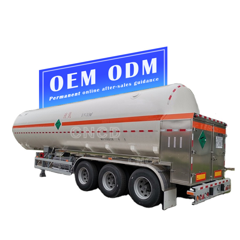 Asme 3 Axles Lpg Gas Tank Propane Transport Road Tanker Semi Trailer Truck For Sale