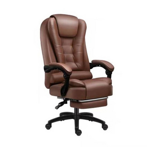 Ergonomic High Back Executive Office Chair Modern Swivel Arm Chairs Home Computer Gaming Pu Leather Chair With Wheel Base