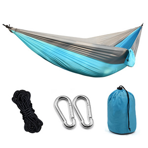 Portable Lightweight Hitch Hanging Hammock Outdoor Camping Garden Beach Hammock Nylon Single Hammock