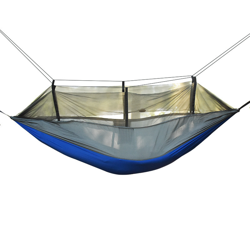 Lightweight Portable Outdoor Parachute Hammocks Hiking Travel Beach Garden Swing Chair Hammock Camping Hammock with Mosquito Net