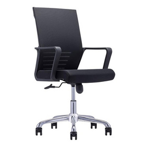 Office Furniture Mid Back Chair Cheap Small Mesh Swivel Chairs Green Clerk Chairs Executive With Fixed Arm Rest And Wheels