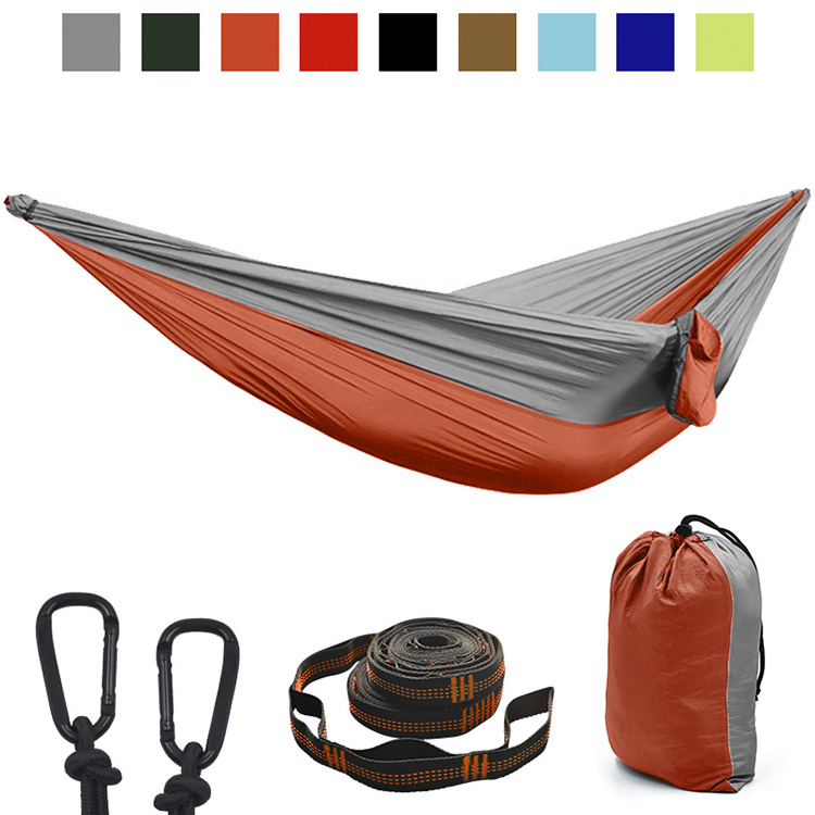 Folding Hammock Lightweight Nylon Single Hammock Camping Hammock Outdoors for Backpacking Hiking Travel Beach Garden