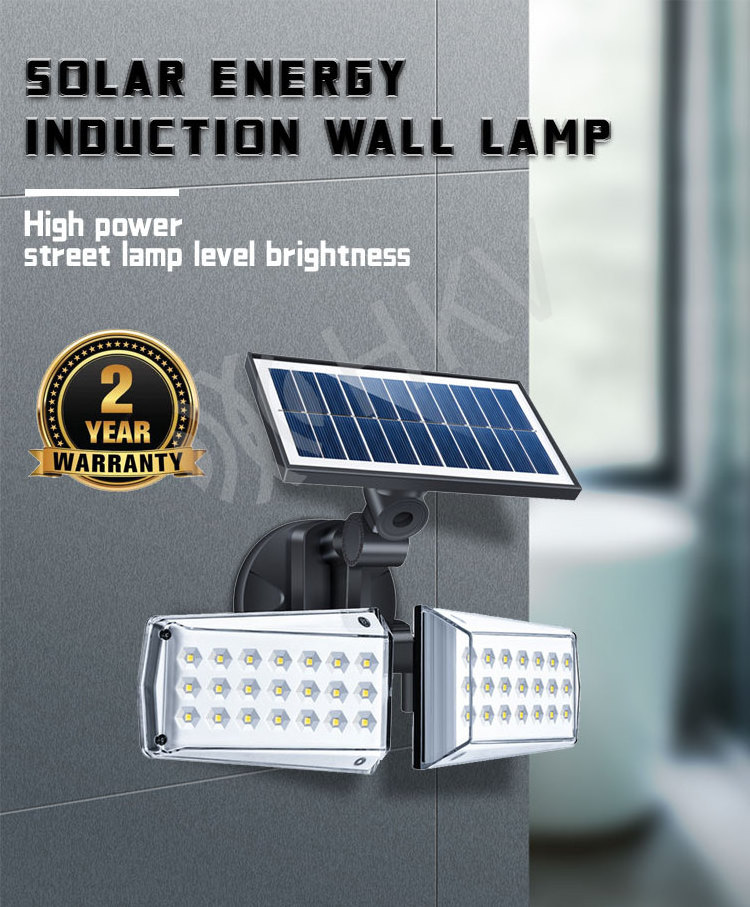 Waterproof IP65 outdoor led solar powered wall light with Intelligent remote sensor wireless