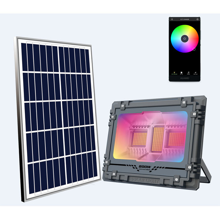 RGB outdoor solar led flood light with remote control 100w 200w 300w 500w 800w solar flood lights indoor waterproof led