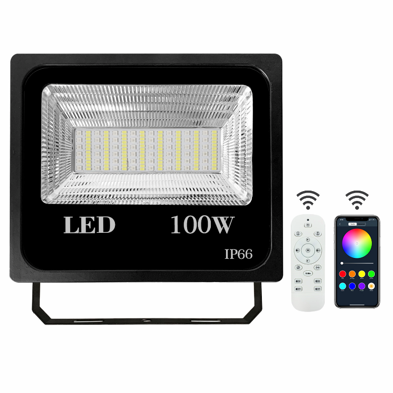 85-265v Smart Home App RGB Reflector Rgb High Power 100w Flood Light