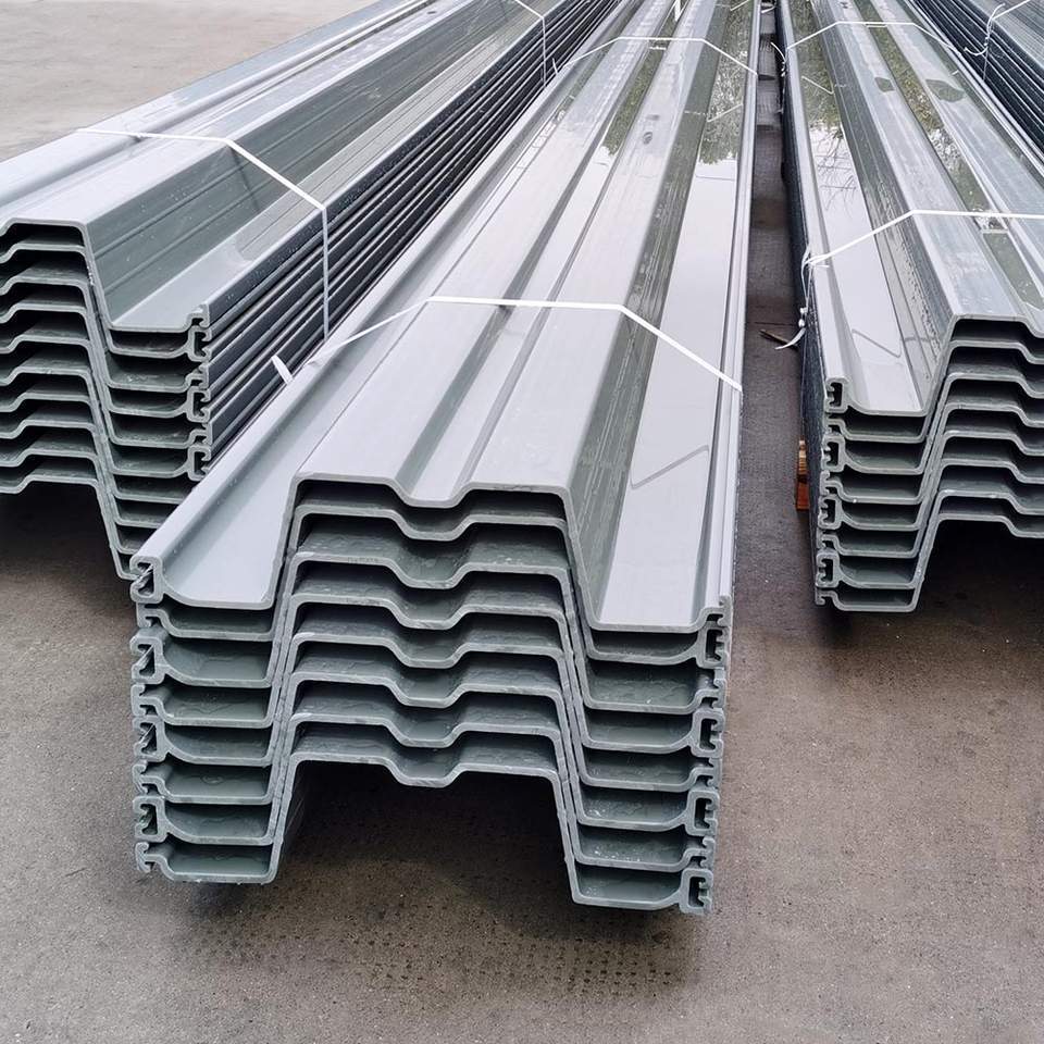 For river bank protection U718 Z457 PVC Vinyl plastic is strong sheet pile