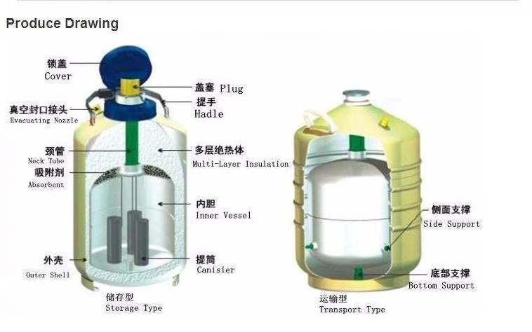 Ice Cream Machine Yds-20L Cryogenic Liquid Nitrogen Storage Tank