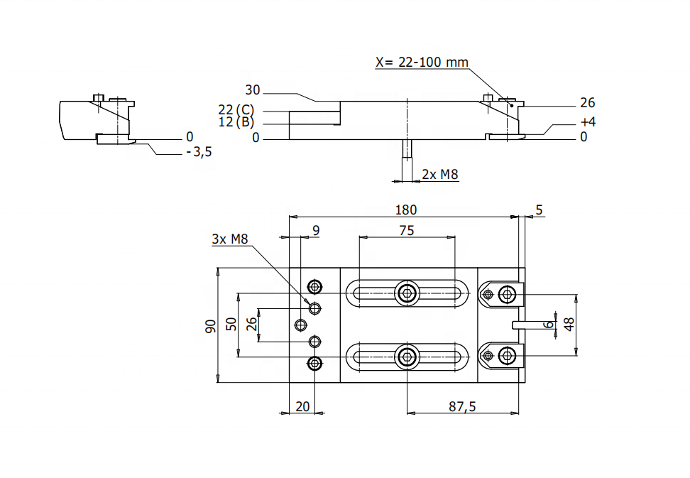 HPEDM  precision System 3r   Zeroline clamping support for WEDM clamping  HE-R06983