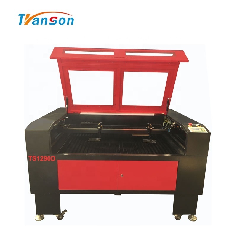 CO2 Laser Cutting Engraving Machine For Acrylic Leather Paper Wood 1290D Double Head Cutter And Engraver