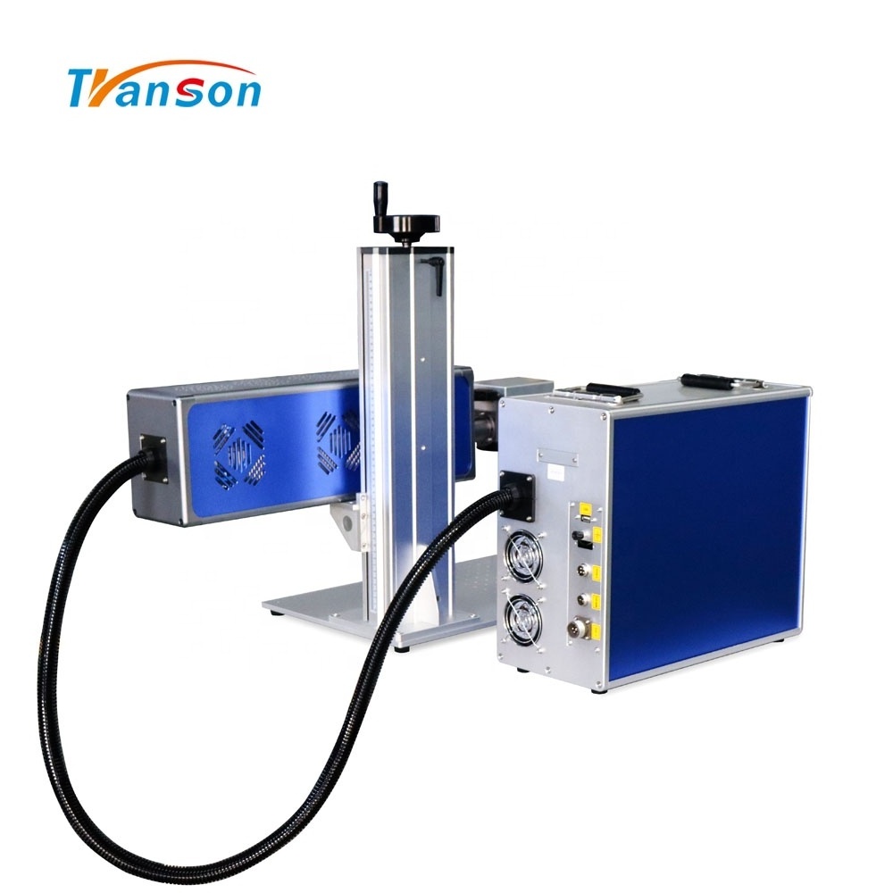 Handheld Portable Splitter 20W 30W 50W 60W 100W RF Metal Tube Galvo CO2 Laser Marking Machine For Wood Leather Clothes Plastic