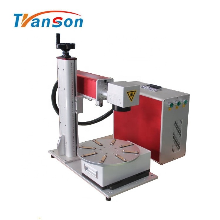 Portable Fiber Laser Engraver With Rotary Worktable For Tumblers Tools Pens Engraving Fiber Laser marking Machine