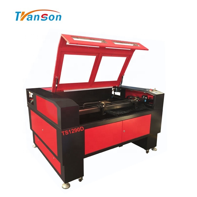 CO2 Laser Cutting Engraving Machine For Acrylic Leather Paper Wood 1290D Double Head Cutter And Engraver