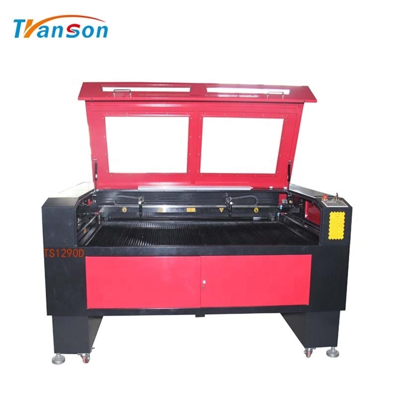 CO2 Laser Cutting Engraving Machine For Acrylic Leather Paper Wood 1290D Double Head Cutter And Engraver