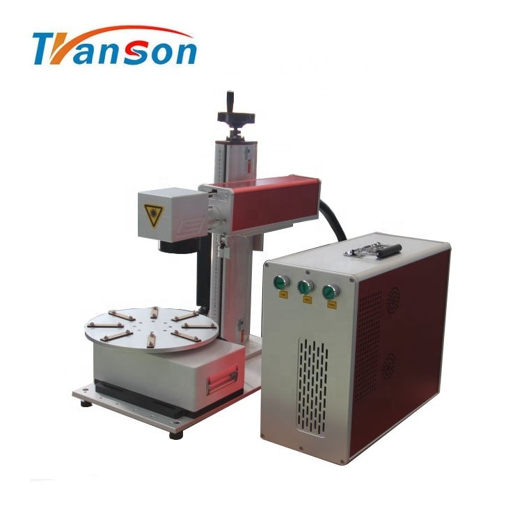 Portable Fiber Laser Engraver With Rotary Worktable For Tumblers Tools Pens Engraving Fiber Laser marking Machine