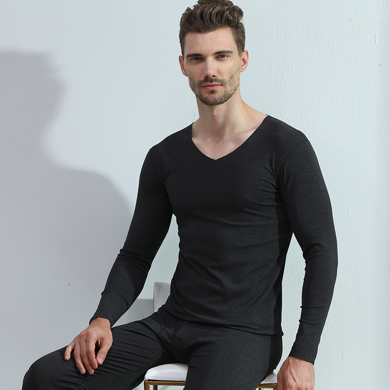 Top quality Seamless 4-way stitch long johns set for men merino wool thermal underwear