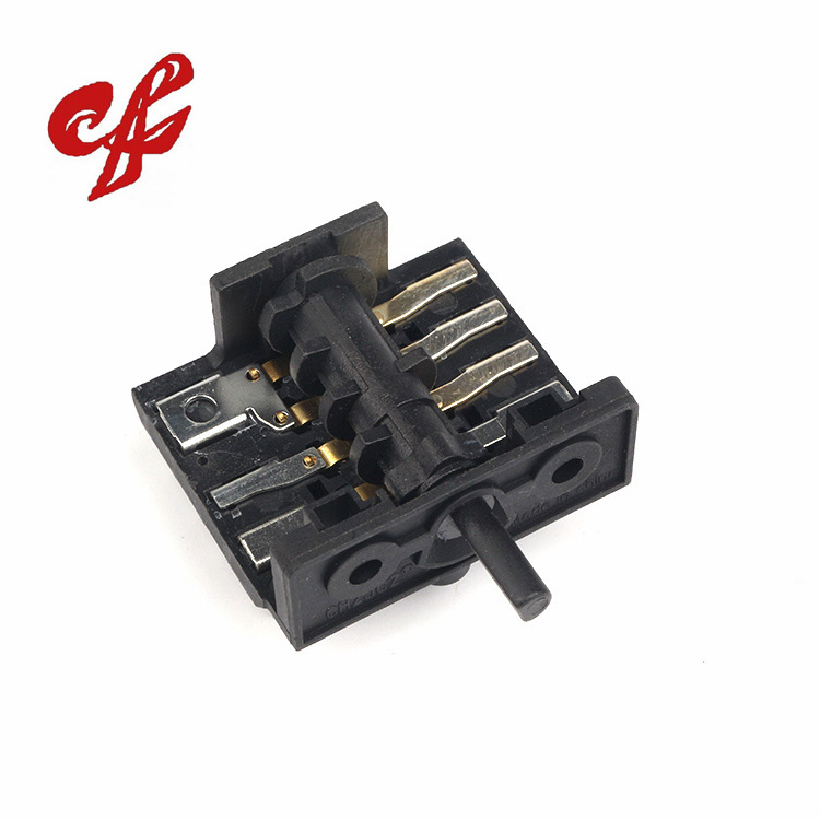 Custom oven switch PA66 Material 10/16A Gear switch Shaft selector  and Sectionalized  oven rotary switch