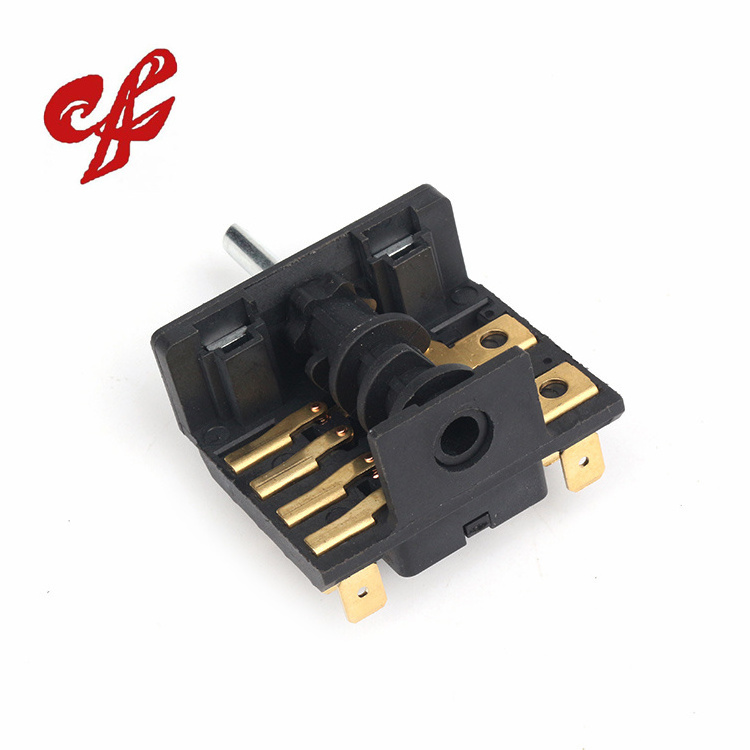 Custom oven switch PA66 Material 10/16A Gear switch Shaft selector  and Sectionalized  oven rotary switch