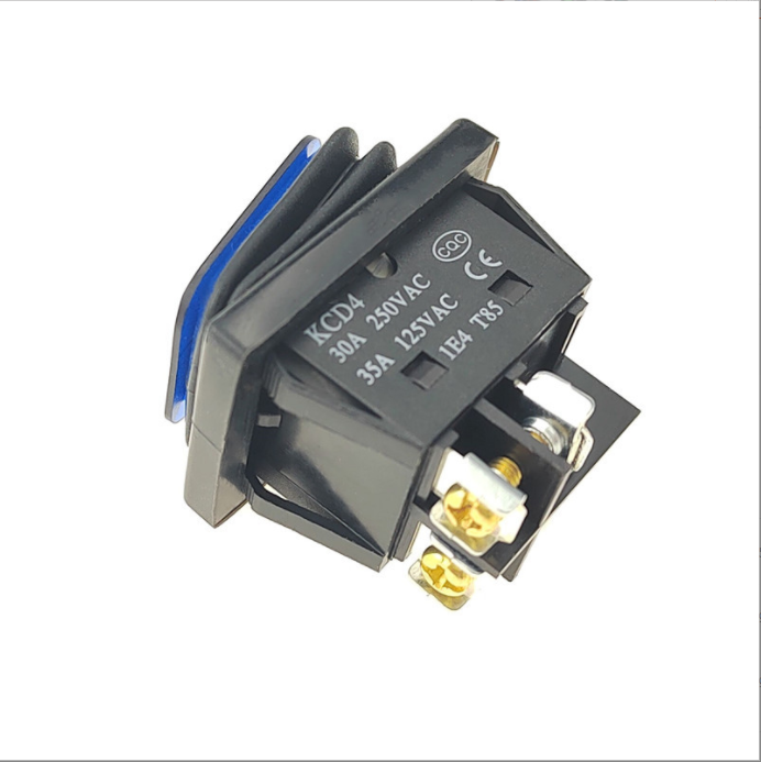 KCD4 30A 250VAC 35A 125VAC  T85  IP67  WATERPROOF rocker switch with red white  yellow blue green color