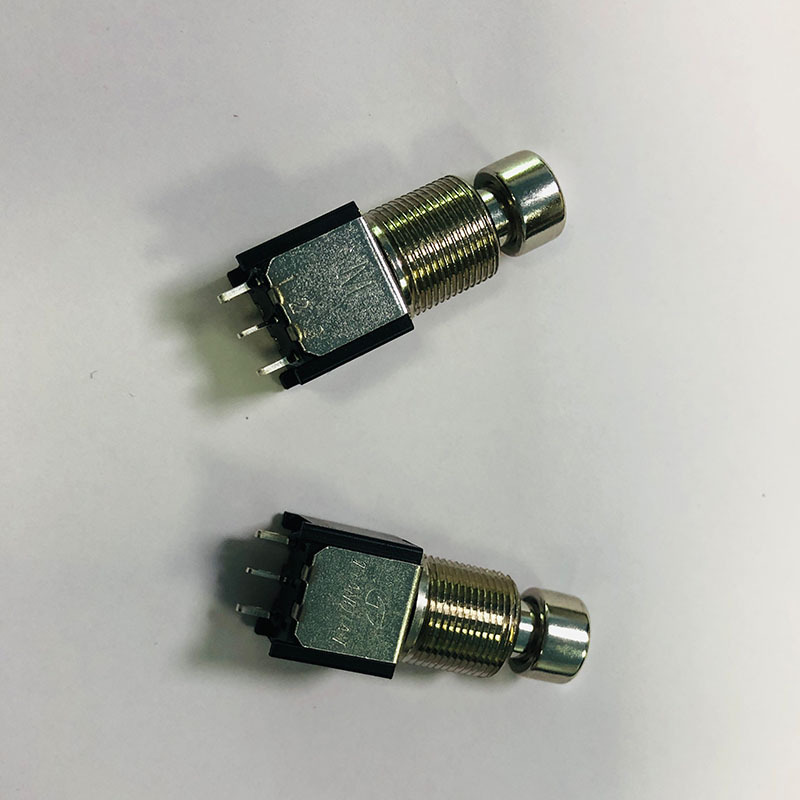 Latest 12mm  1PDT 3PDT 3  solder lug Pin sliver color Metal shaft momentary foot Switch for guitar effect