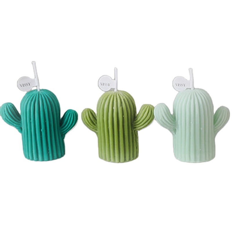 Mini Cactus Candles Delicate Succulent Cactus Candles Luxury Home Decor Mini Artificial Aromatic Soy Wax Scented Plants candle