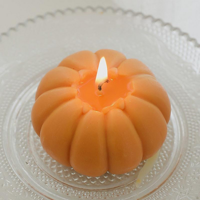 Thanksgiving pumpkin shaped private label scented candle home decor handmade candles