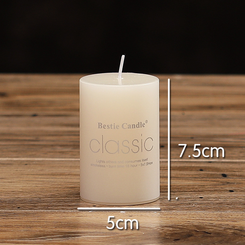 Wholesale Custom Logo Big Luxury Bulk Unscented Ribbed Bee Soy Wax White Pillar Candles