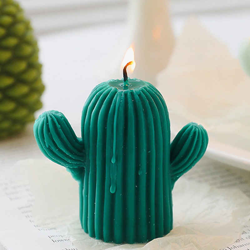 Mini Cactus Candles Delicate Succulent Cactus Candles Luxury Home Decor Mini Artificial Aromatic Soy Wax Scented Plants candle