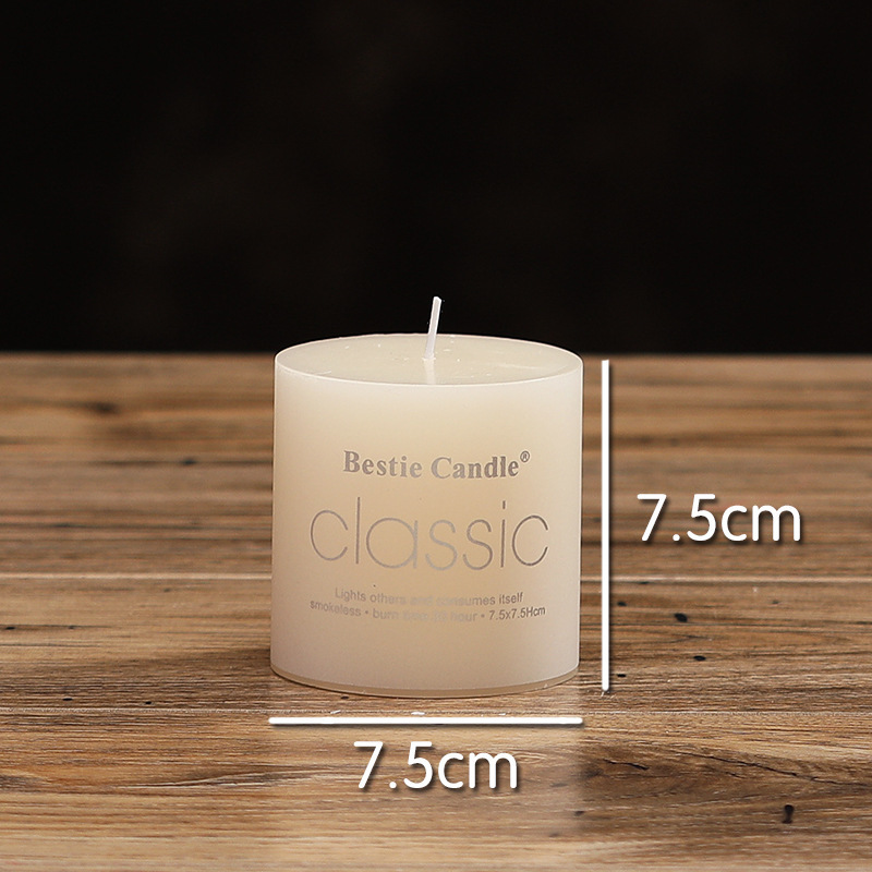 Wholesale Custom Logo Big Luxury Bulk Unscented Ribbed Bee Soy Wax White Pillar Candles