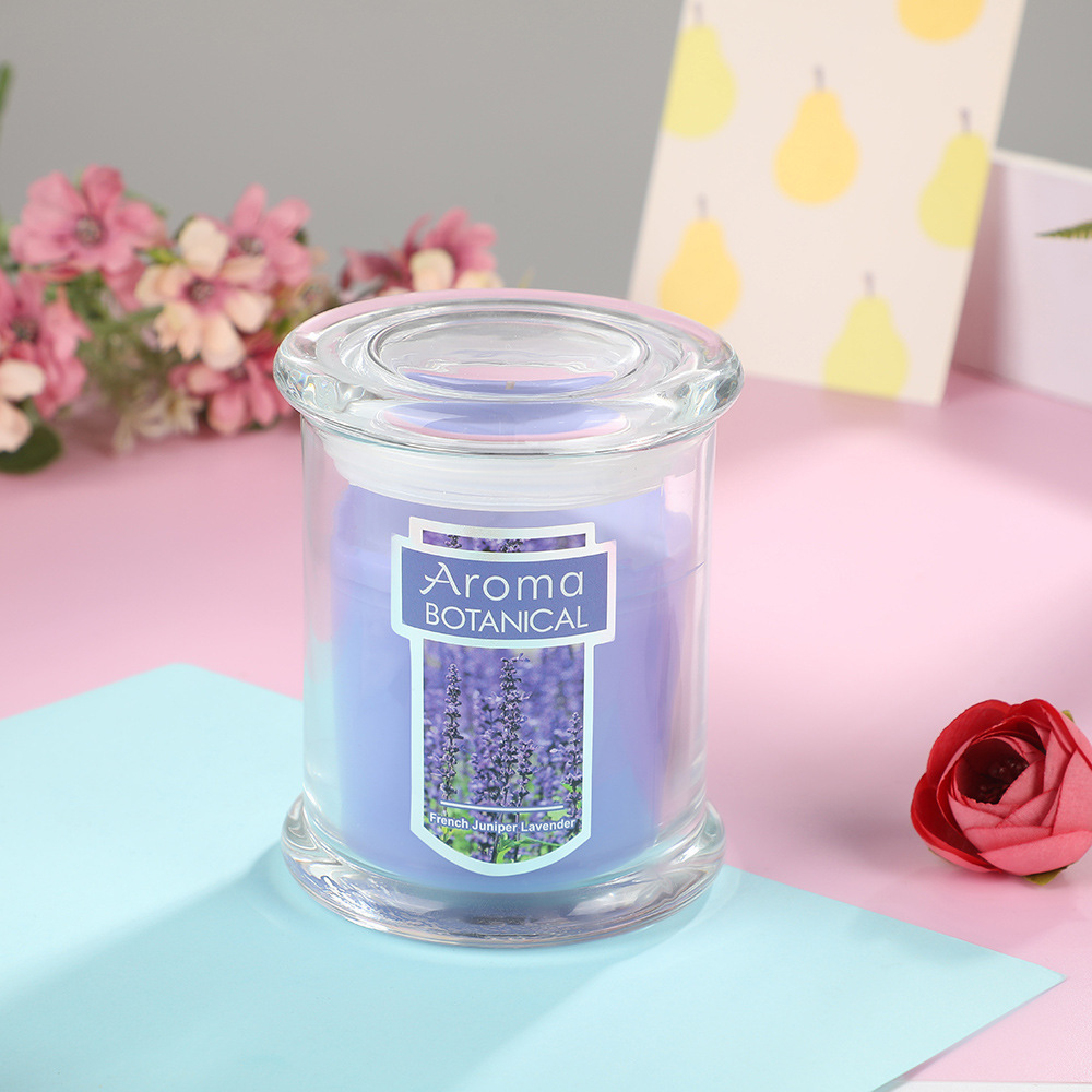 Private label plain glass jar candles with lids clear glass cup candles for summer bottle candles home fragrance