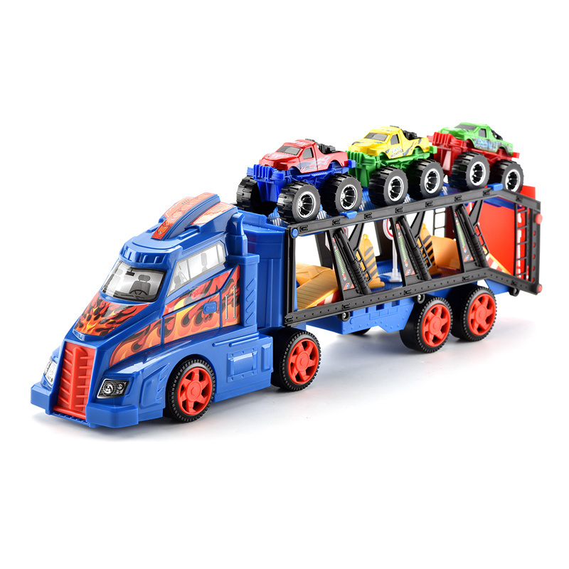 Big size 47cm length alloy sliding transporter metal toy cars for kids die cast toy truck