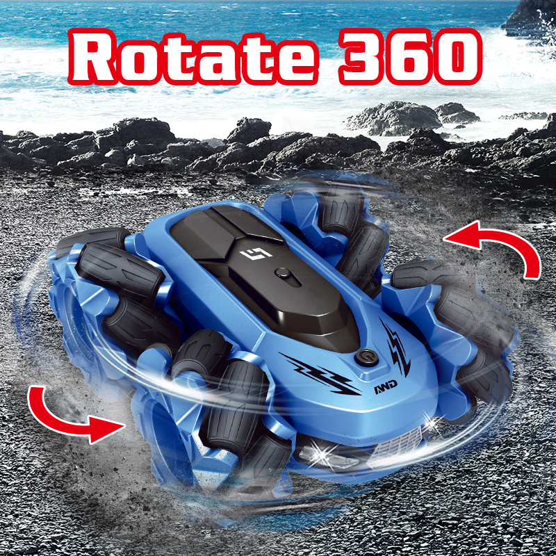 popular 2.4Ghz high speed drifting dancing vehicle with flash light rotation 2 in 1 tires 4wd rc stunt car toy