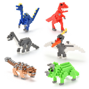 New educational toys plastic mini pieces puzzle blocks 5mm hama perler dinosaur diy 3d iron beads