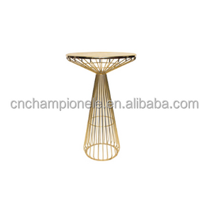 Gold wire cocktail table metal event hire bar table