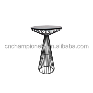 Gold wire cocktail table metal event hire bar table