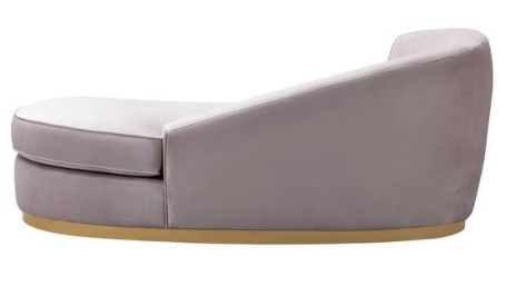 Modern furniture grey velvet chaise lounge indoor