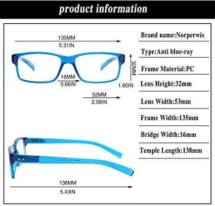 5 Pairs of Reading Glasses Quality Light Blue Blocking Glasses with Spring Hinged Reader for Men and Women