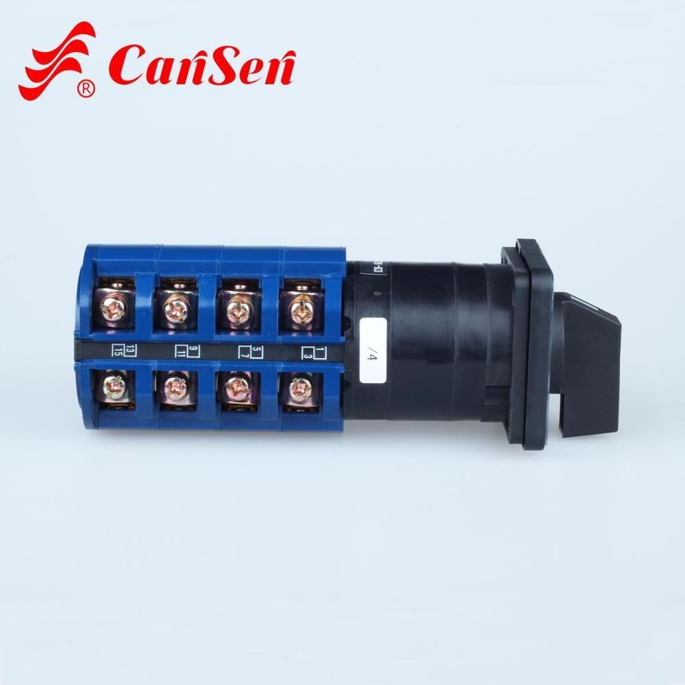 Cansen switch LW26-63 4-0-4 rotary cam switch Spring return with multiple-position control motor welding machine off-on