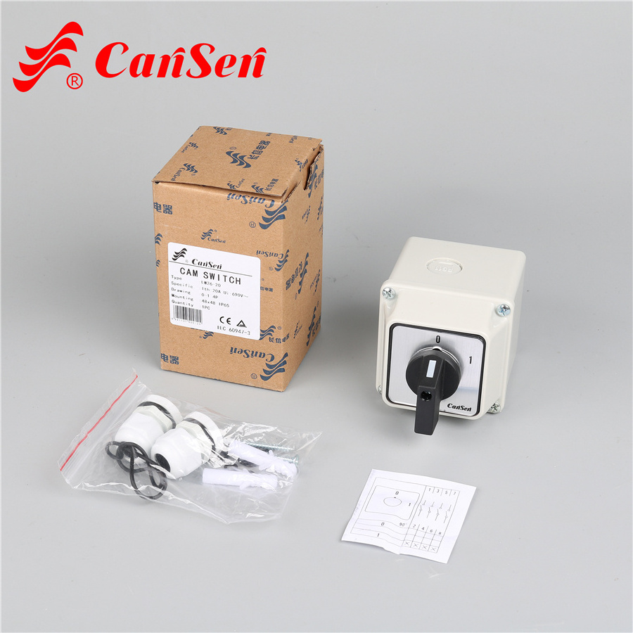 LW26-20 0-1 4P IP65 High quality wholesale new style dc/ac 4 pole 3 position rotary switch