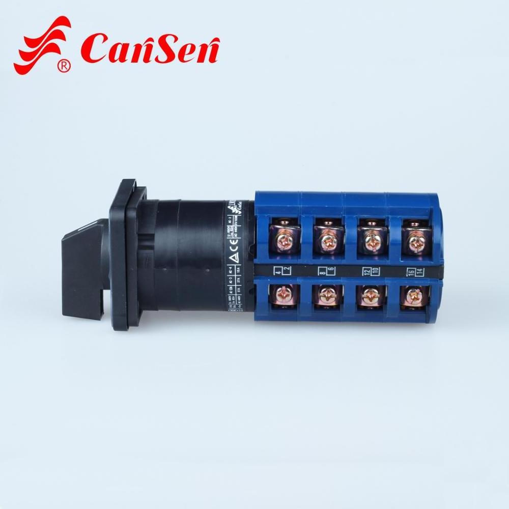 Cansen switch LW26-63 4-0-4 rotary cam switch Spring return with multiple-position control motor welding machine off-on