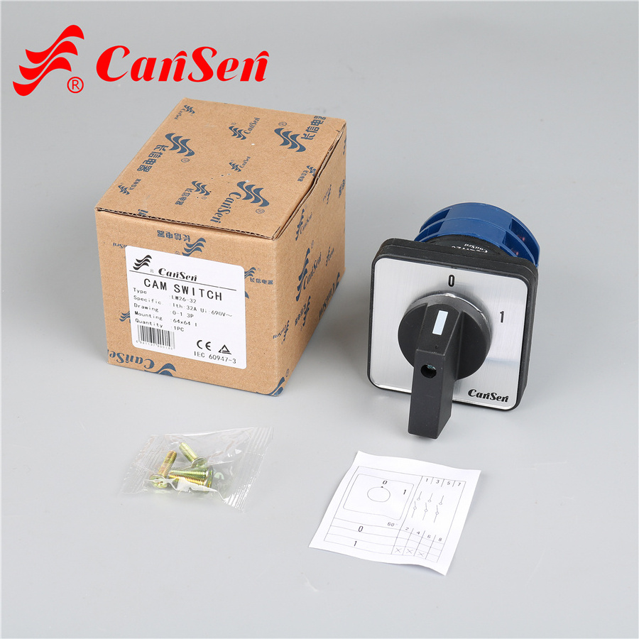 Cansen LW26-32 0-1 3P 32A CE Certificate Rotary disconnect switch changeover switch