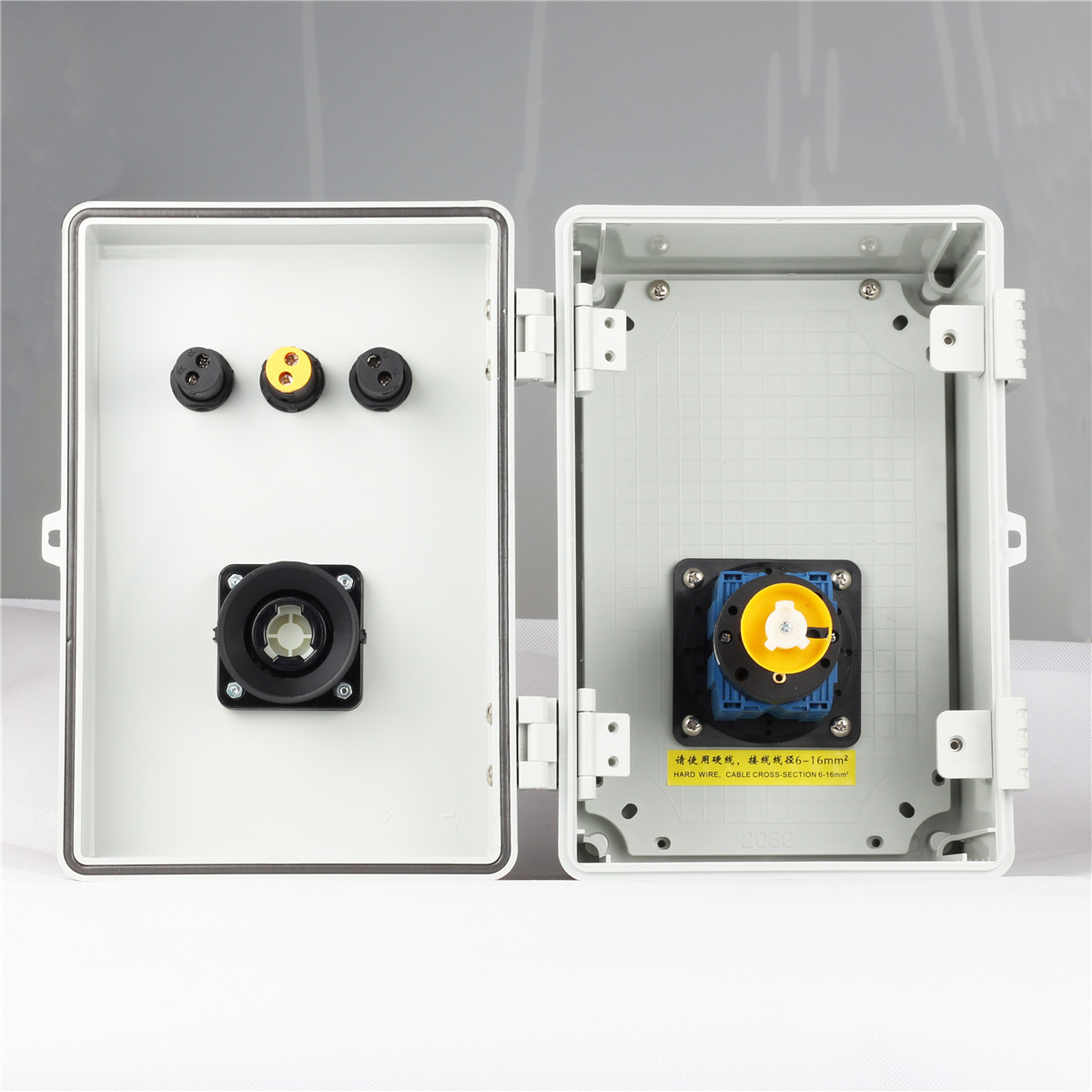 Cansen Power Changeover Electrical enclosure 3 phase switch with Indicator lamp, GEN-OFF-MAIN, Auto Off Manual