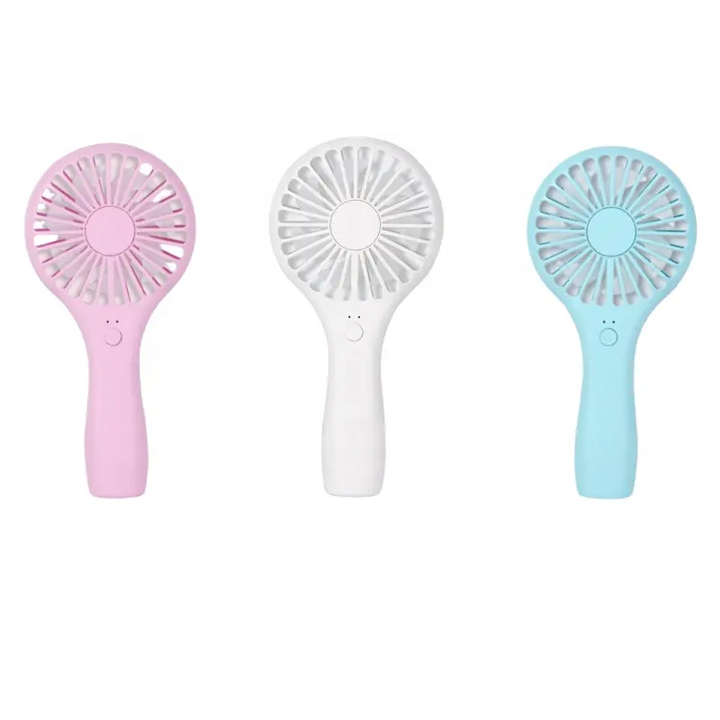 2023 Cute Ventilador Mini Lollipop Abs Low Noise Mute Usb Rechargeable Handheld Hand Eyelash Air Cooling Cordless Portable Fan -