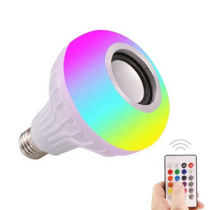 Hot Sale RGB Led Music Speaker Bulb 12W E27 Color Changeable Blue Tooth LED Wireless Smart Music Bulb