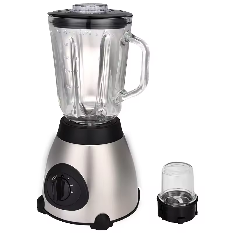 Blender Juicer Jar Electric Food Mixer Blender Glass Grinder Y66 5 Speed with Stainless Steel 2 in 1 Color Box Home Technology