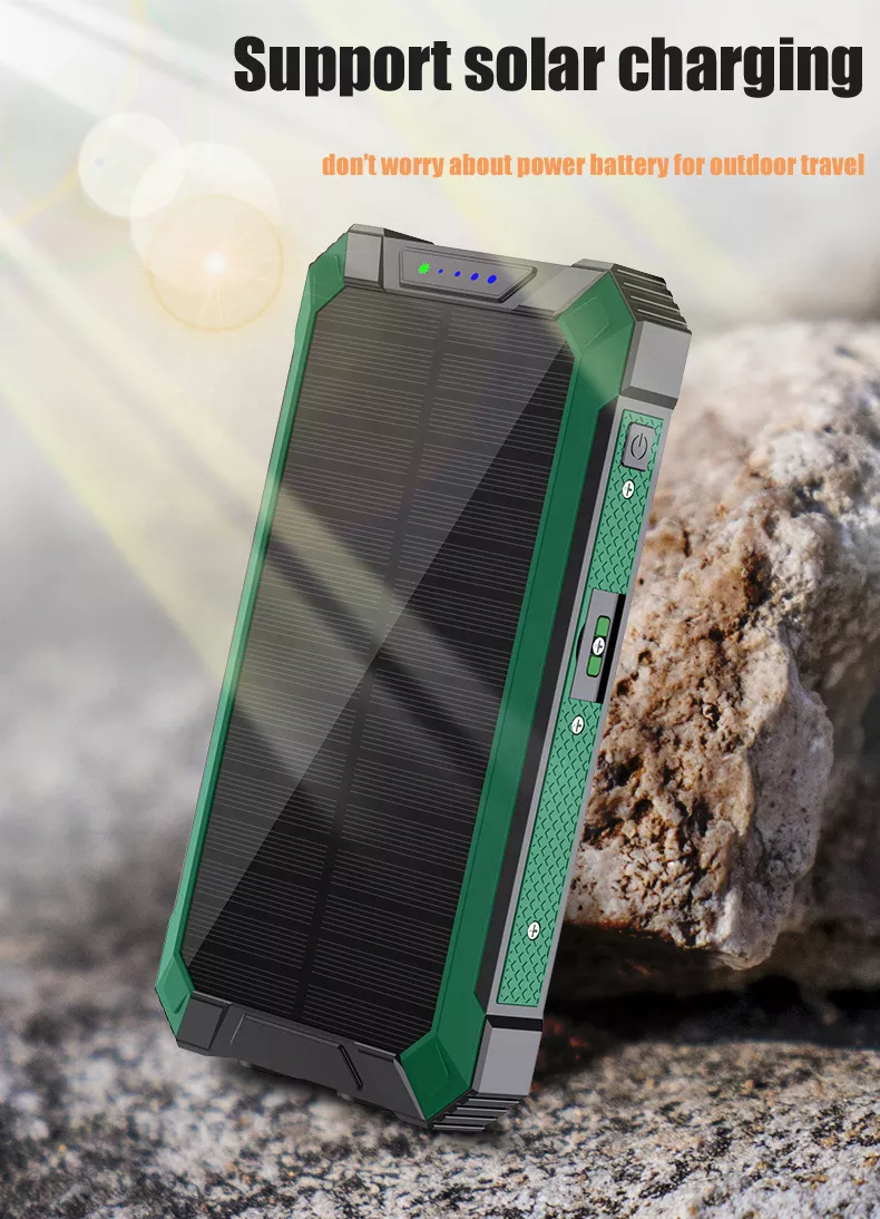 High Capacity Charger 20000mAh Waterproof Solar Power Bank Mobile Powerbank solar energy power banks for mobile phone