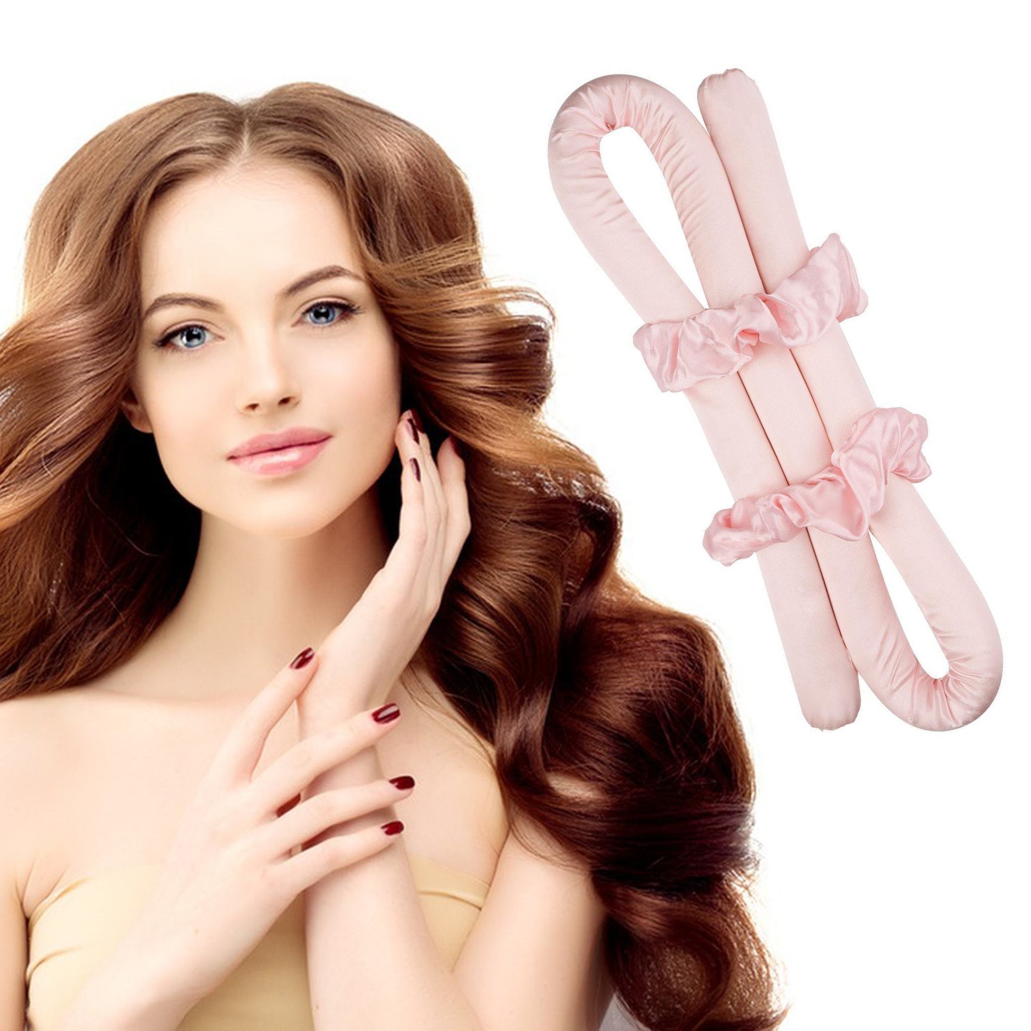 DIY Hair Styling cordless silk Curling automatic Rod Headband Ribbon Hair Roller Curl Wave Formers wireless heatless hair curler