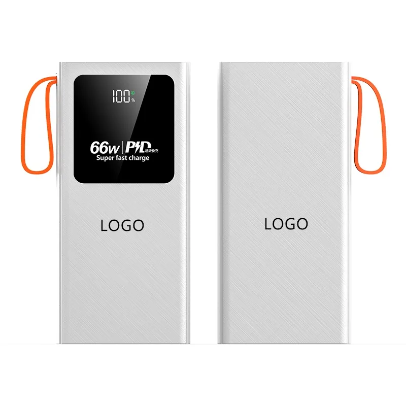 2024 Portable Slim 10000mah Powerbank PD 20W Super Fast Charging Battery charger LED Display Power Bank 20000mAh With Flashlight